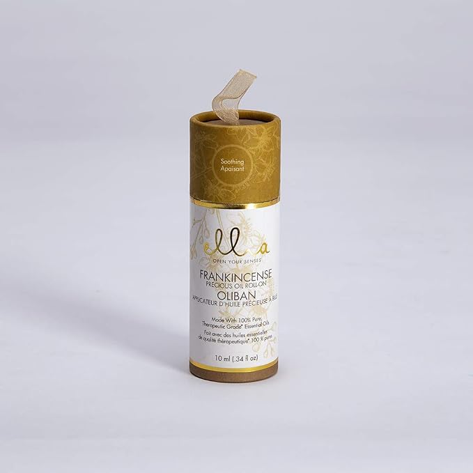 Ellia Frankincense Essential Oil Roll-On | 10ml, 100% Pure, Therapeutic Grade, Clear (ARM-EO10ROFRK)