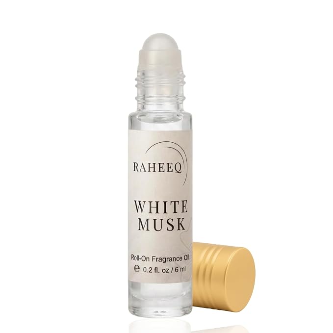 White Musk Perfume Oil Roll-On – Long Lasting Pure White Musk Fragrance, Concentrated Alcohol Free Arabic Attar, Premium Unisex Fragrance, 6 ml (0.2 fl oz)