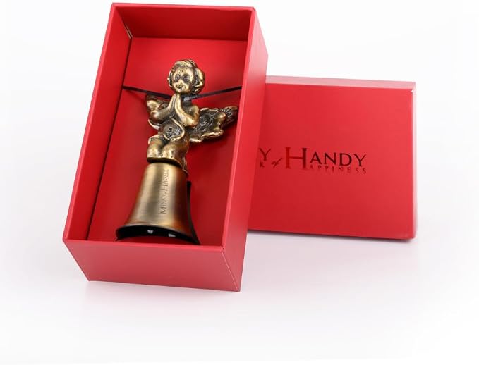 Brass Candle Snuffer Vintage Style - Small Antique Colored Candle Flames Extinguisher - Home Decorative and Unique Gift - Praying Angel