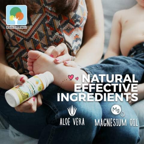 Magnesium Oil Calming Roll-On for Kids with Aloe Vera, Roman Chamomile & Lavender, Natural Relaxation Support for Anxiety, Nervousness & Hyperactivity, Gentle Formula for Daily Use, 3 fl oz