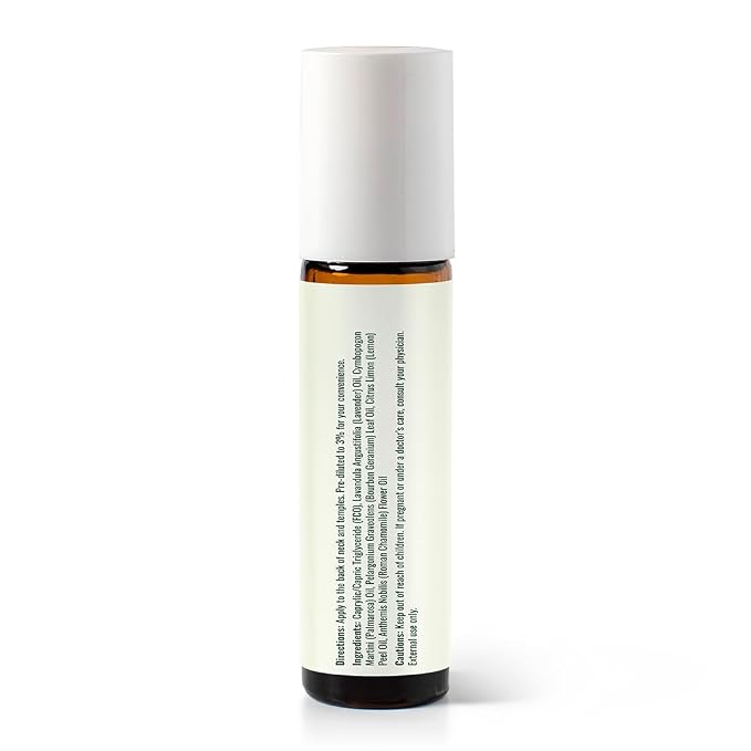 Plant Therapy Kids Tension Tamer Essential Oil Blend Pre-Diluted Roll-On 10 mL (1/3 oz) 100% Pure, Tension Headache Relief for Head and Neck