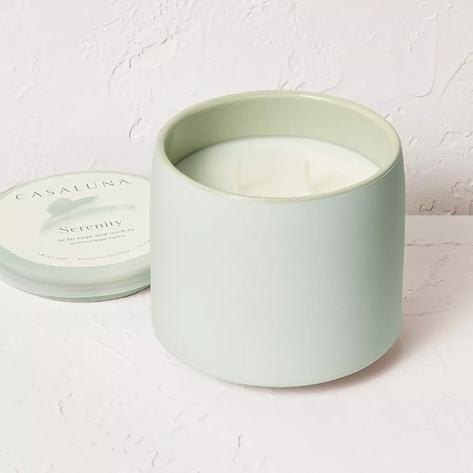 Casalunas 2 Wick Lidded Jar Candle (15oz, Serenity)