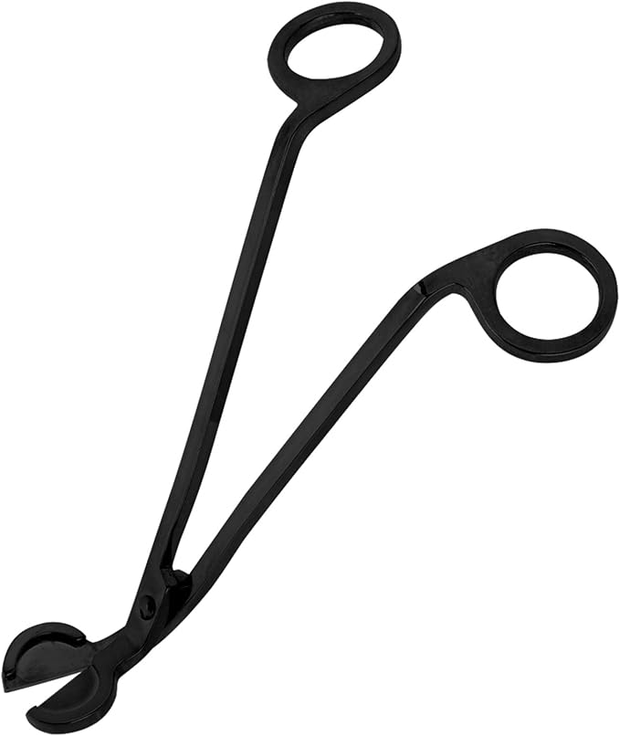 Candle Wick Trimmer,4 Colors Plating Design Heart Stainless Steel Wick Cutter Scissors Tool for Candle Making Supplies Accessories Remove (Black)