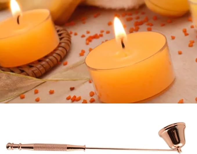 Rose Gold/Gold/Silver Stainless Steel Candle Cover Durable Reusable Exquisite Candle Snuffer Portable Wick Protector(Rose Gold)