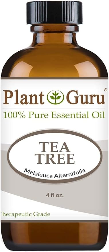 Tea Tree Essential Oil 4 oz. 100% Pure Undiluted Therapeutic Grade Extract of Melaleuca Alternifolia for Skin, Body, Hair Growth, Scalp Dandruff, Acne and Aromatherapy Diffuser Humidifier