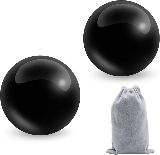 Coolrunner Marble Black Baoding Balls Chinese Health Stress Relieve Hand Exercise Massage Balls