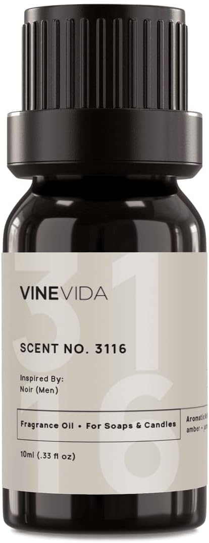 VINEVIDA Scent NO. 3116 Fragrance Oil - 10mL - Inspired by: Noir (Men) Fragrance Oil for Candle Making - Made in USA Candle Scents Scents for Soap Making