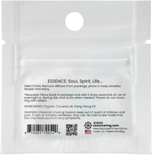 Essence Pearl Travel Case | Stress Relief Essential Oil | Aromatherapy Nasal Diffuser & Essential Oil Carrying Case | Lavender & Copaiba Blend | Travel-Friendly Kit | White Pod