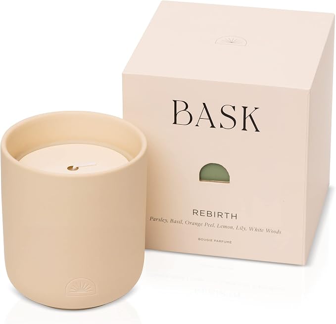 Relaxing Candles for Home by BASK - Scented Candles - Winter Candles - Gifts for Women and Men - Scent: Rebirth