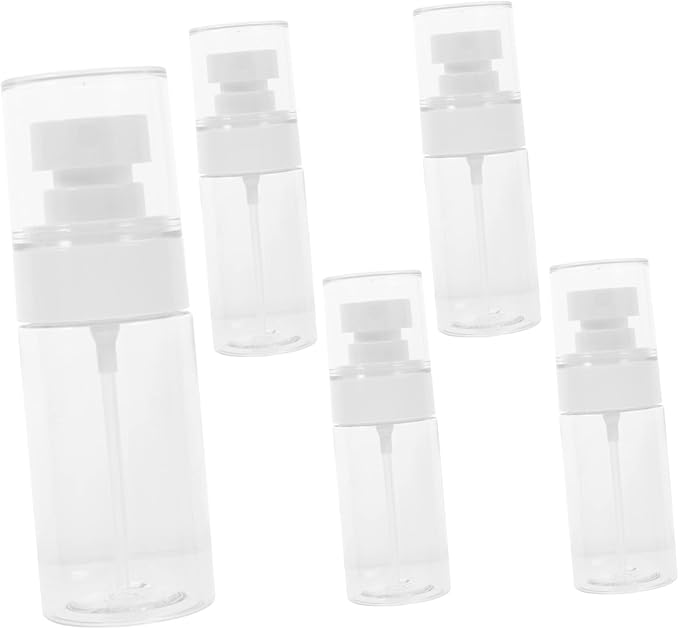 5pcs Travel Spray Bottle Set for Face and Hair Compact Mist Sprayers for Cosmetics Fragrance and Liquid Portable Nano Bottles for Daily Use and Travel