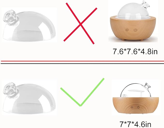 Essential Oil Diffuser 2025 Glass Dome（The Glass Size only Matches The Machine Shown in The Picture and Cannot Match Other Machines）