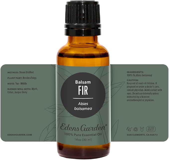 Edens Garden Fir- Balsam Essential Oil- 100% Pure Premium Grade, Undiluted, Natural, Therapeutic, Aromatherapy, The Best for Diffuser, Candle, Humidifiers, Kid Safe 30 ml (1 fl oz)