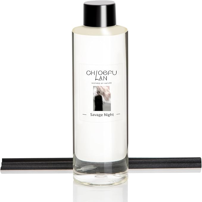 Savage Night Scented Oil Diffuser Refill 6.76 fl oz Natural Scented Oil, Woody Aromatic Home Fragrance for Daily Use, Air Freshener, 0% Alcohol, Blend to Promote Sleep & Relieve Stress