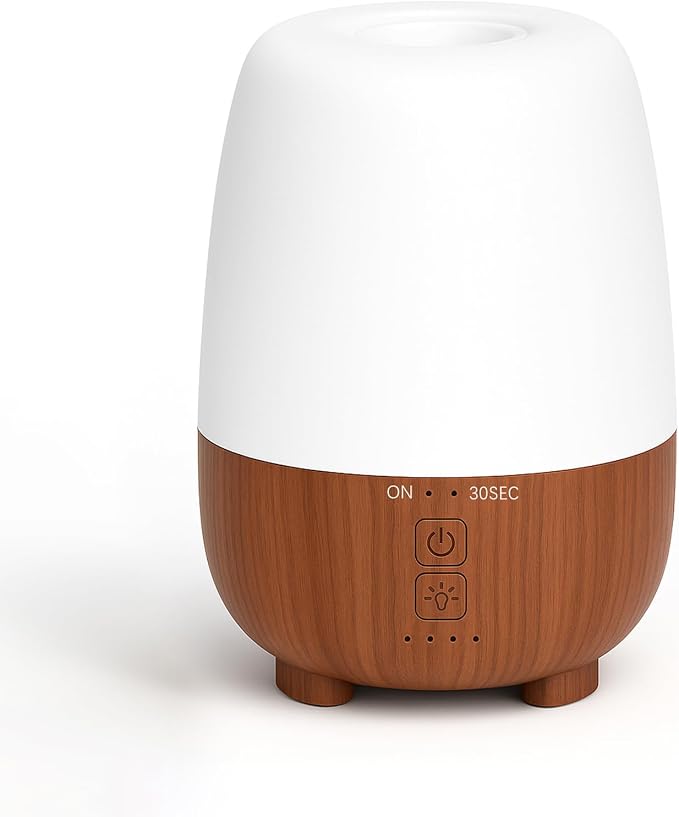 SPLITSKY Rechargeable Battery Essential Oil Diffuser 150ML, Portable Cordless Aromatherapy Diffuser, 7-Color LED Light, 7 Hours Run Time, Quiet Design, Safe Auto Shut-Off, for Office, Home, Outdoor