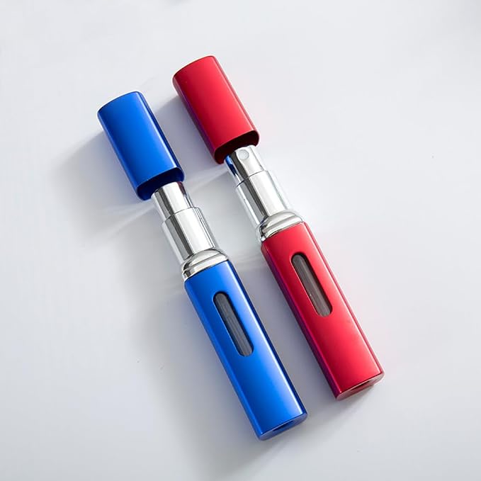 4PCS Perfume Travel Refillable Bottle, Bottom-Filling Fragrances Perfumes Atomizer, Mini Cologne Dispenser, Portable Sprayer Perfume Contianer, for Traveling of 8ML