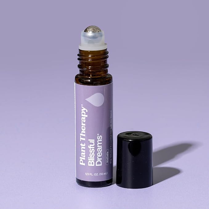 Plant Therapy Blissful Dreams Essential Oil Blend, Relaxation While Supporting Quality Rest, Grounding & Soothing, Bedtime Aroma, 10 mL (1/3 oz) 100% Pure, Pre-Diluted Roll On, Natural Aromatherapy