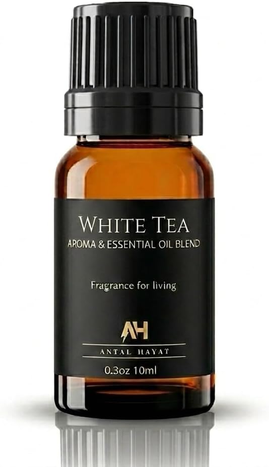 Hotel Diffuser Oil Inspired by The White Tea Hotel Scent - Home Luxury Scents - Premium Fragrance Oil for Ultrasonic and Waterless Diffusers and Crafting - 10 mL, 0.34 fl oz Glass Dropper Bottle