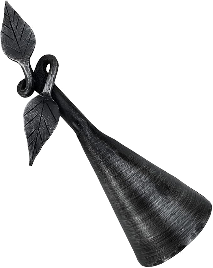 Living Ideas Hand Forged Wrought Iron Candle Snuffer - Blacksmith Made, Vintage Style, Classic Look, Antique Finish, For Office And Home