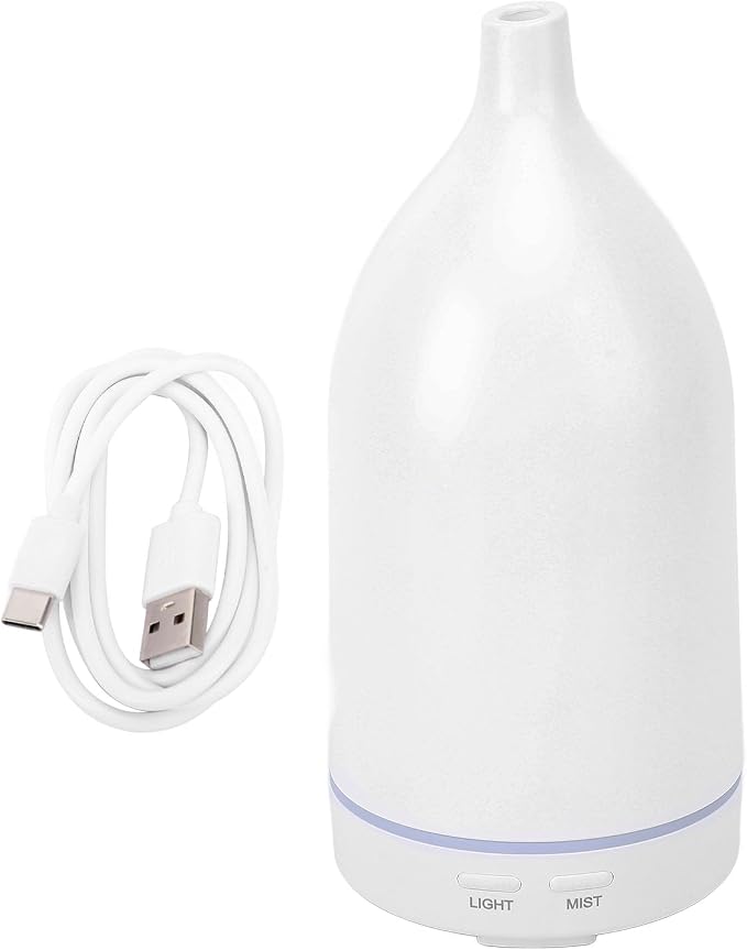 Essential Oil Diffuser, 110ml Aromatherapy Diffuser with Auto Shut Off Smart Timer, Night Light, USB Quiet Cool Mist Humidifier Scent Diffuser for Home, Bathroom Boutiques,