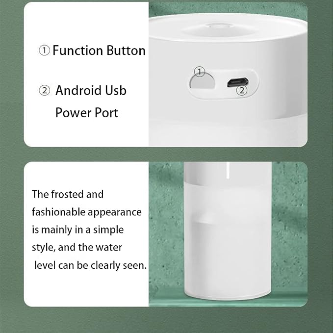 Mini Humidifier, USB Power Supply, Suitable for Study Room, Bedroom, Baby Room, Office, Car, With 7 Color LED, Air Humidifier, Can Be Used for Facial Moisturizing (Pink)