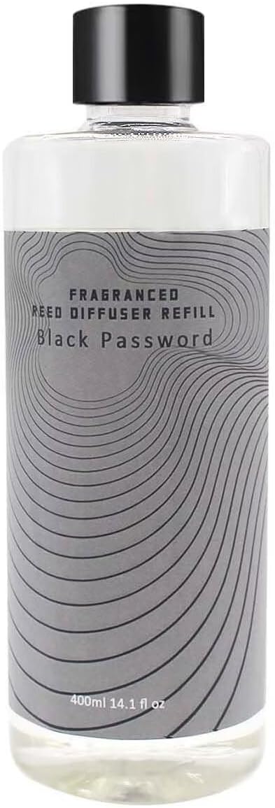 Scent Diffuser Oil Refill | 13.53 fl oz(400ml) Home Fragrance Defusers | Scented Aroma Essential Oil Reed Diffuser Black Password 400ml