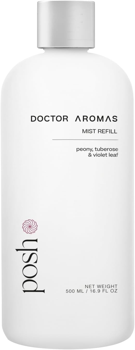 Doctor Aromas Oil Diffuser Essential Oil Blend Refill – Premium Aromatherapy & Home Fragrance, Scent of Peony, Tuberose & Violet Leaf, 16.9 fl oz (500 ml) (Posh)