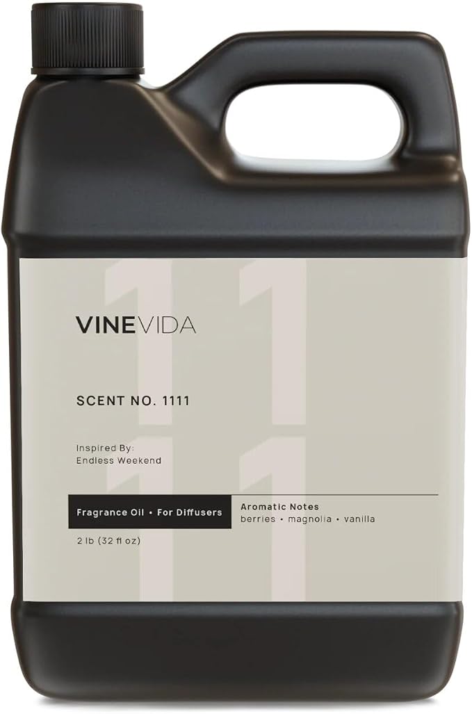 VINEVIDA [32 Fl Oz] Scent NO. 1111 Fragrance Oil for Cold Air Diffusers, Aromatic Notes of Raspberry Magnolia Vanilla, Essential Oils for Diffuser Oil Refill & Air Freshener Room Spray