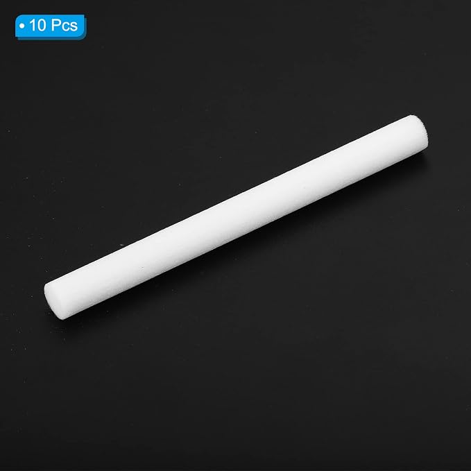 PATIKIL Humidifier Cotton Filter Sticks, 10 Pcs Refill Sticks Filter Wicks Replacement for USB Mini Humidifiers Portable Diffuser (3.15'' x 0.28''), White