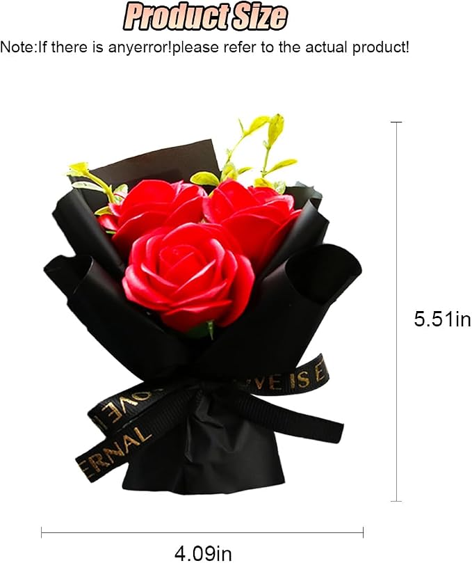 Mini Bouquet Car Air Outlet Vent Clip, Rose Car Dashboard Air Vent Trim Clips, Cute Flower Automotive Interior Diffuser Decoration Accessories for Women Present (Romantic Red)