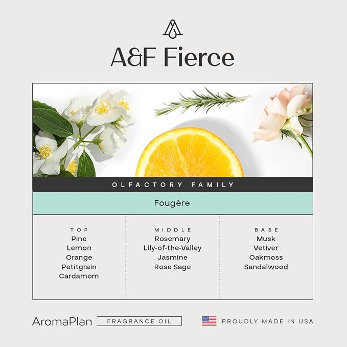 AromaPlan Hotel Scents, Inspired by A+F Fierce 5 Fl Oz (2 Pack) Luxury Aroma & Hotel Fragrance Diffuser Oil- Hotel Diffuser Oil for Aromatherapy- USA Made, Bigger Bottle, Bolder Aroma & Longer Lasting
