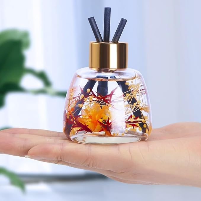 Empty Reed Diffuser Bottle and Black Reed Diffuser Sticks Refill Set for Bathroom Hotel Home Decoration (3, Transparent, 100ml)