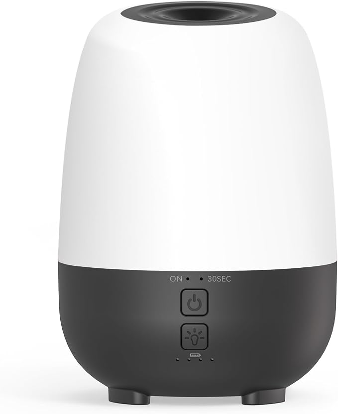 SPLITSKY 150ML Rechargeable Battery Powered Essential Oil Diffuser, 7-Hour Run time, 7-Color LED Lights, Cordless Portable Aromatherapy Diffuser for Home, Office, Travel (Black)