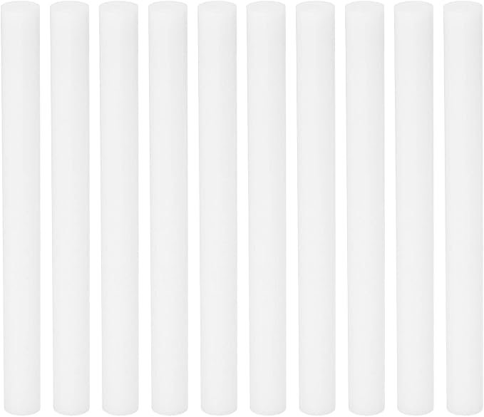 PATIKIL Humidifier Cotton Filter Sticks, 10 Pcs Refill Sticks Filter Wicks Replacement for USB Mini Humidifiers Portable Diffuser (4.72'' x 0.39''), White