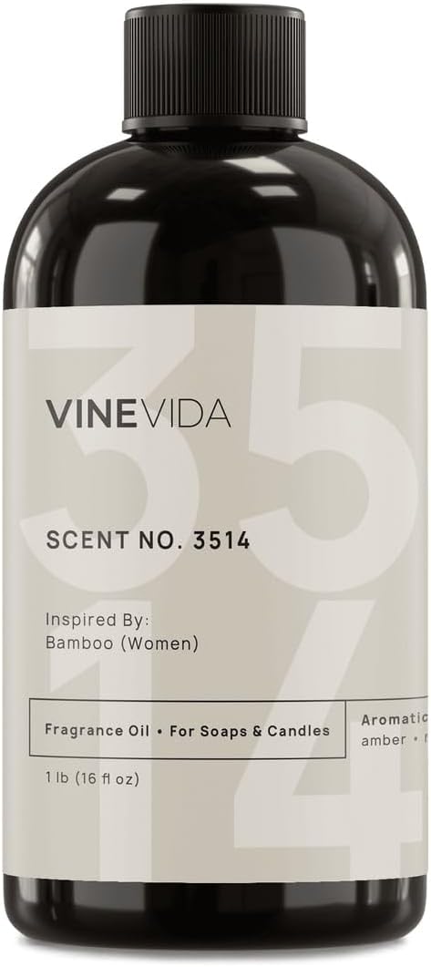 VINEVIDA Scent NO. 3514 Fragrance Oil - 16oz (1lb) - Inspired by: Bamboo (Women) Fragrance Oil for Candle Making - Made in USA Candle Scents Scents for Soap Making