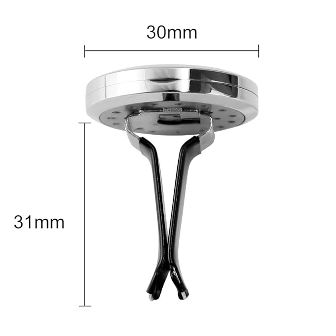 RoyAroma Car Air Freshener, 2PCS 30mm Car Aromatherapy Essential Oil Diffuser Stainless Steel Cars Diffuser with Vent Clip 12 Felt Pads