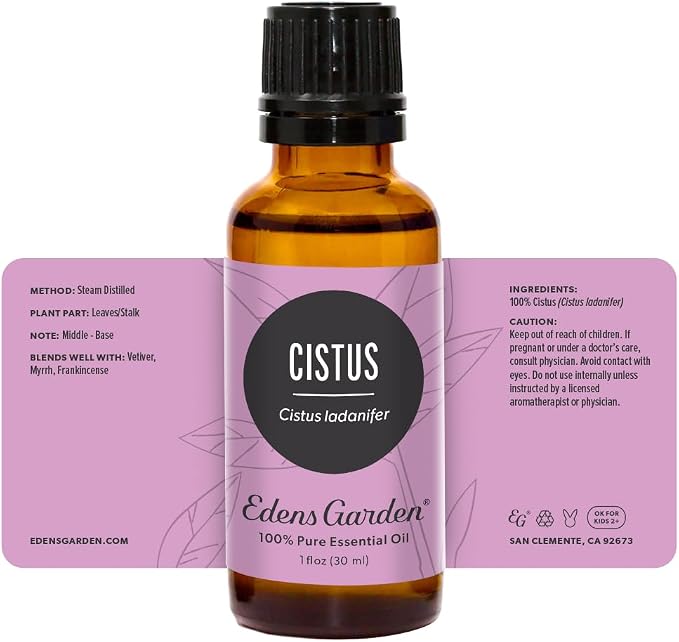 Edens Garden Cistus Essential Oil- 100% Pure Premium Grade, Undiluted, Natural, Therapeutic, Aromatherapy, The Best for Diffuser, Skin, Hair, Kid Safe 30 ml (1 fl oz)