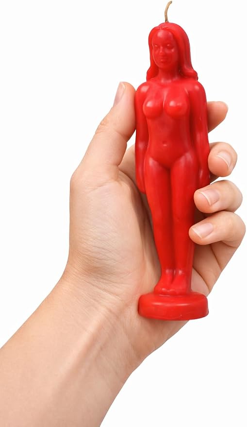 Red Female Body Candle – Love, Passion & Attraction Candle for Manifestation, Romance & Confidence – Sensual Goddess Figure Decor Gift
