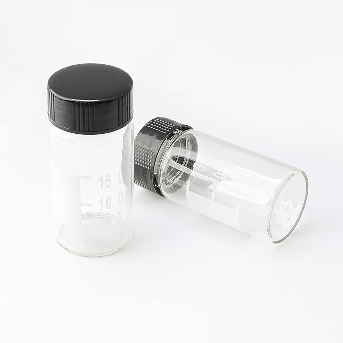 Kesell 28 Pack 20ml Empty Glass Vials Clear Glass Bottles with Screw Cap (4pcs Funnels)