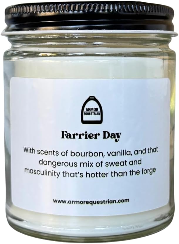 Pasture Bedtime Candle - Fresh Linen Scented 9oz Soy Wax Candle | Funny Equestrian Gift for Horse Lovers
