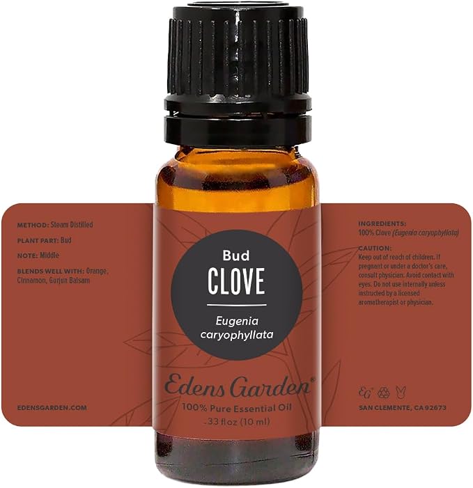 Edens Garden Clove- Bud Essential Oil- 100% Pure Premium Grade, Undiluted, Natural, Therapeutic, Aromatherapy, The Best for Diffuser, Candle, Laundry, Humidifiers 10 ml (.33 fl oz)