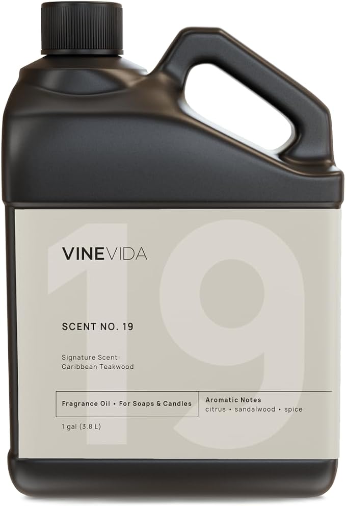 VINEVIDA [128oz] Caribbean Teakwood Fragrance Oil for Candle Making and Soap Making - Premium Candle Scents for Soy Candles