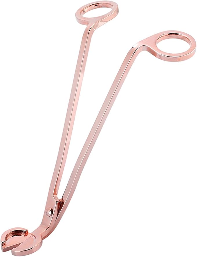 Candle Wick Trimmer,4 Colors Plating Design Heart Stainless Steel Wick Cutter Scissors Tool for Candle Making Supplies Accessories Remove (Pink Gold)