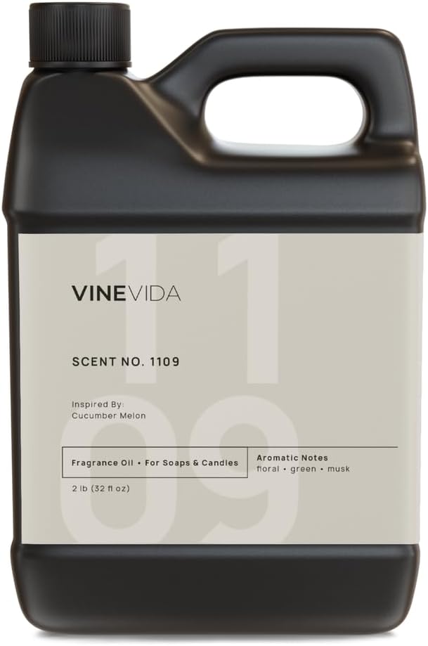 VINEVIDA [32oz] Cucumber Melon Fragrance Oil for Candle Making - Made in USA Scents for Soap Making - Natural Candle Fragrance Oil