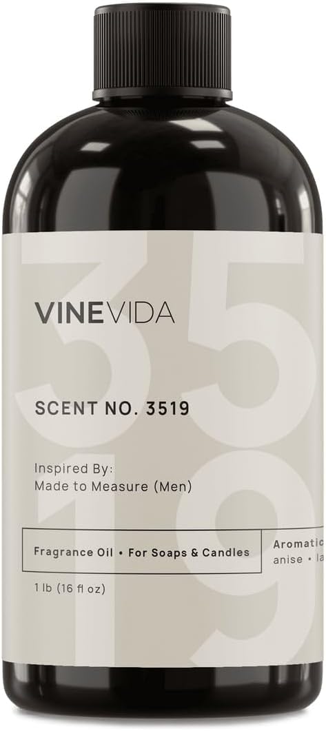 VINEVIDA Scent NO. 3519 Fragrance Oil - 16oz (1lb) - Inspired by: Made to Measure (Men) Fragrance Oil for Candle Making - Made in USA Candle Scents Scents for Soap Making