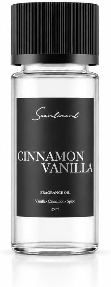 Scentiment Cinnamon Vanilla Diffuser Oil - Premium Hotel Scent with Notes of Cinnamon, Vanilla & Spice Home Scent, Aromatherapy Fragrance Oil Diffuser Refill - 1.69 fl oz (50 mL)
