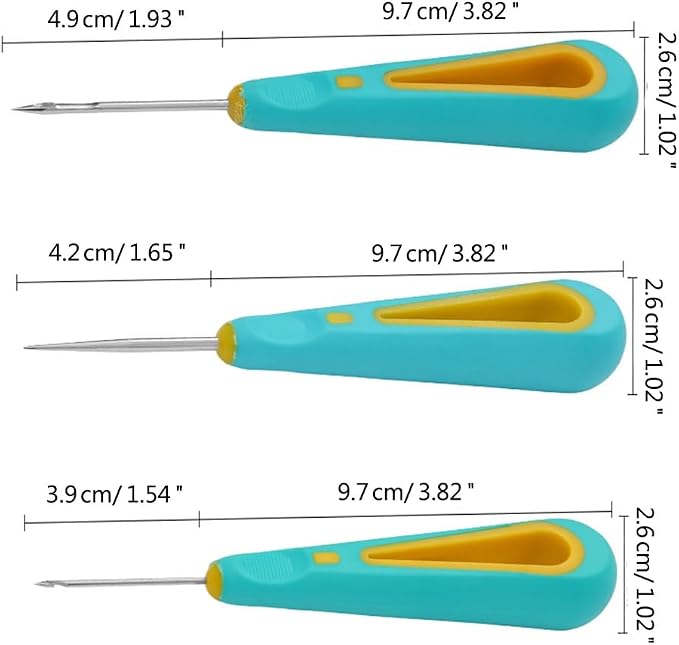 LQMBABY 3-Piece Wick Punch Set - Round Hole Candle Wick Needles for Moulds & Silicone Molds, DIY Candle Making Tools (Blue-3 Pcs)