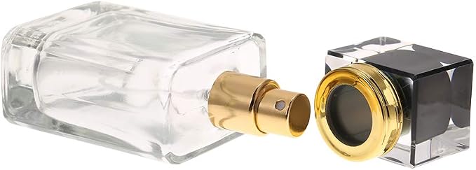 Refillable Perfume Bottle, 50ml/1.75fl oz Portable Glass Empty Perfume Refillable Containers Bags-Cases Replacement, Transparent Dropper Cologne Atomizer