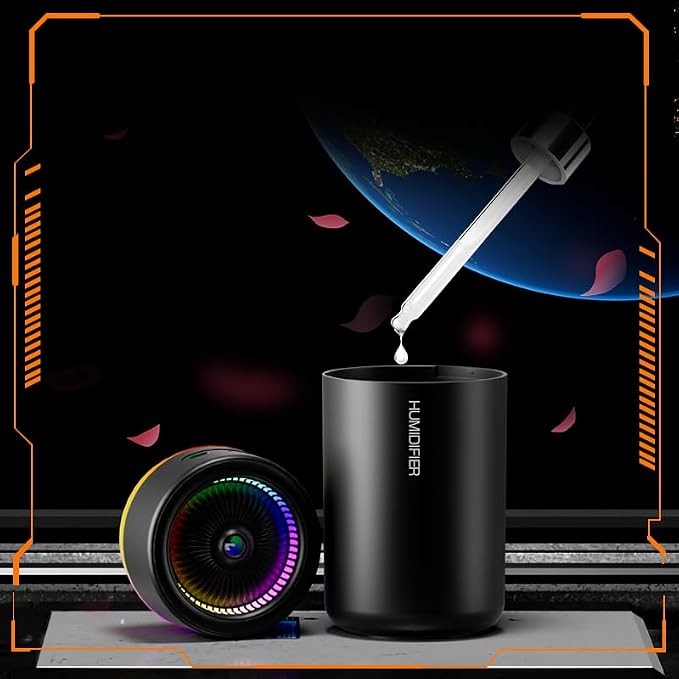 Mini Humidifier, USB Personal Desktop Humidifier for Car, Office, Bedroom etc. Auto Shut-Off, 2 Mist Modes, Super Quiet - (BL - Black)