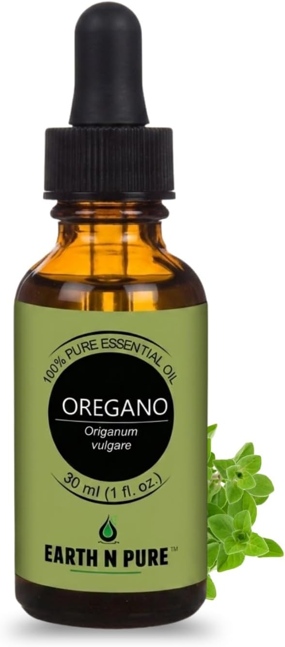 Earth N Pure Oregano Essential Oil Undiluted, Natural and Therapeutic Grade with Glass Dropper - 30 ML