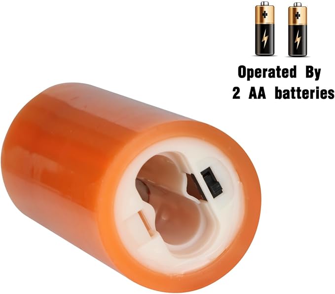 Vinkor Flameless Candles Battery Operated Candles Real Wax Pillar LED Candles with 10-Key Remote and Cycling 24 Hours Timer (Orange Set of 9)